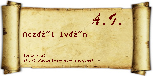 Aczél Iván névjegykártya